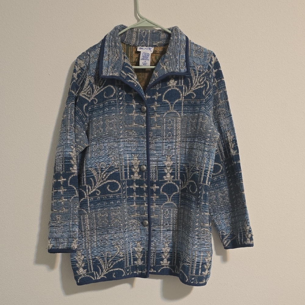 Vintage Blair Tapestry Jacket barn work chore Coat Sz Large